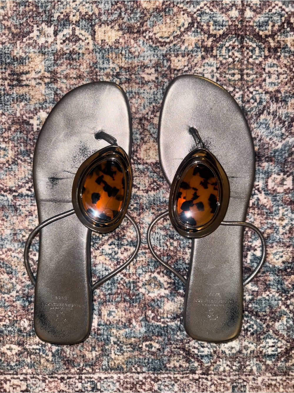 Zara x Marisa berenson flat leather sandals - Picture 8 of 9